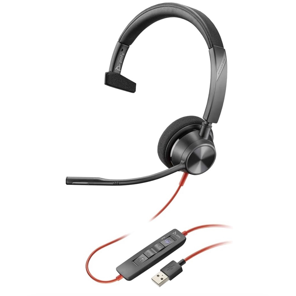 Poly- Plantronics Blackwire 3310- Wired, Single Ear (Mono) Headset